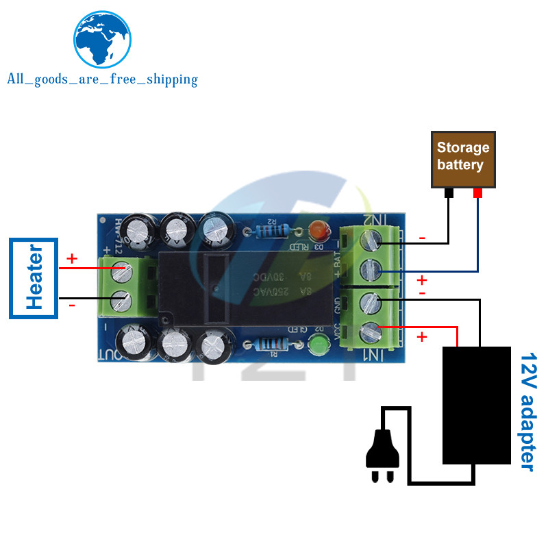 12V 150W 12A Backup Battery Switing Module high power Board Automatic switing battery power XH-M350