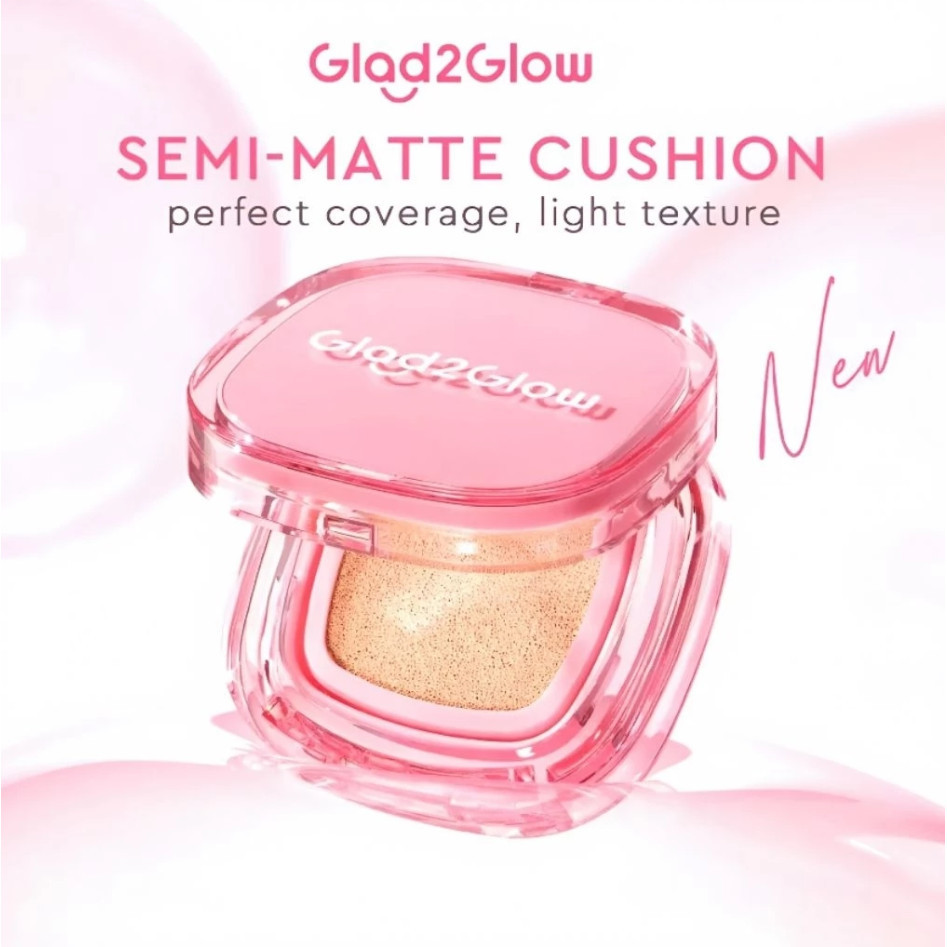 Glad2Glow 2in1 Perfect Pair Cushion Powder Foundation Waterproof Make Up Setting BB Cream Tahan Taha