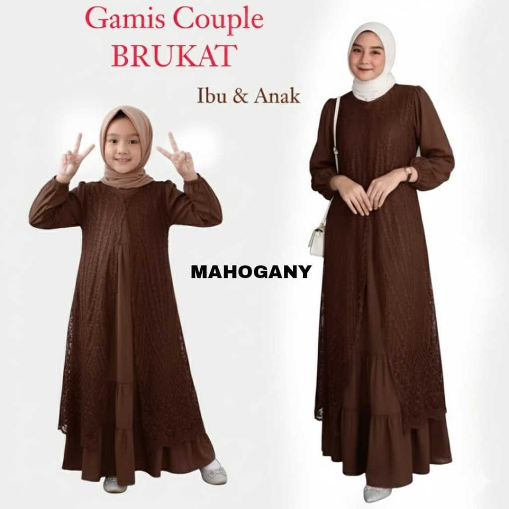 TERMURAH FUJI GAMIS COUPLE IBU ANAK / DRESS COUPEL IBU ANAK / GAUN ANAK BROKAT / GAMIS COUPEL TERACO
