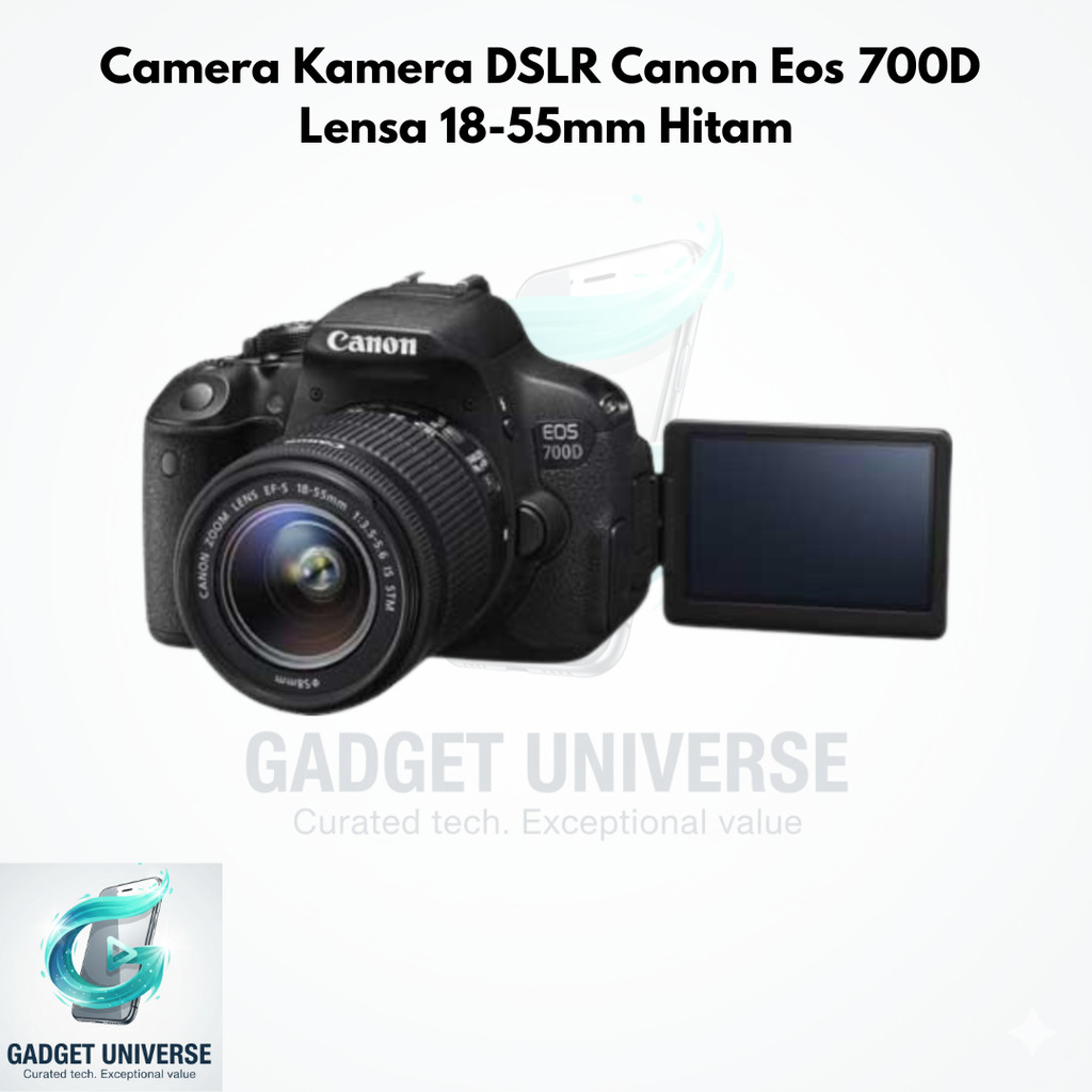 Camera Kamera DSLR Canon Eos 700D Lensa 18-55mm Hitam
