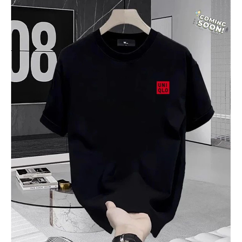 COD Kaos Pendek Uniqlo Sp Motif Merah Kaos Atasan Pria Wanita S M L XL XXL Premium Unisex