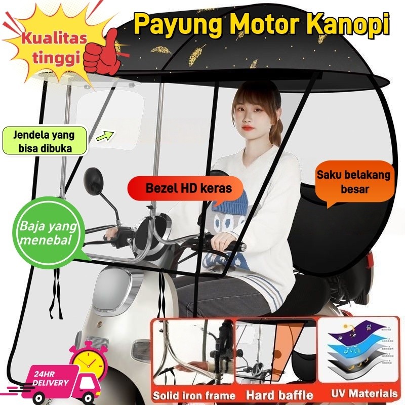 Payung Motor Kanopi Pelindung Hujan Dan Panas Matahari -Kanopi Motor -Tenda Motor2 In 1
