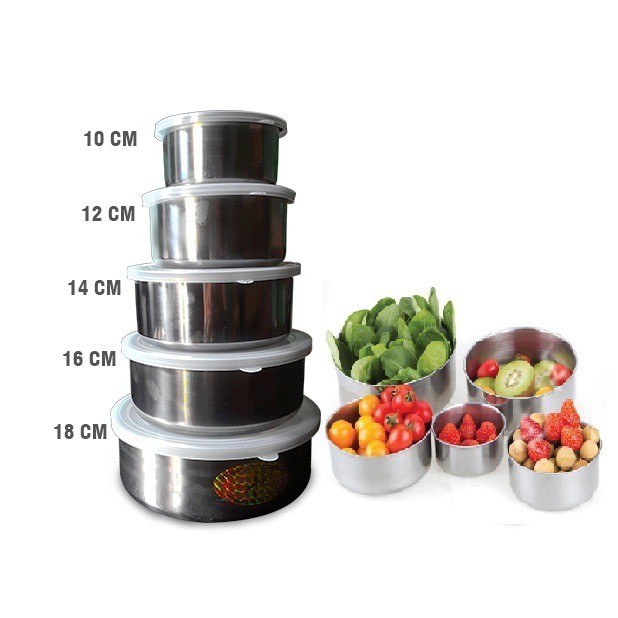 Zinco Rantang Stainless Steel Susun 5 – Wadah Penyimpanan Makanan Set Anti Karat