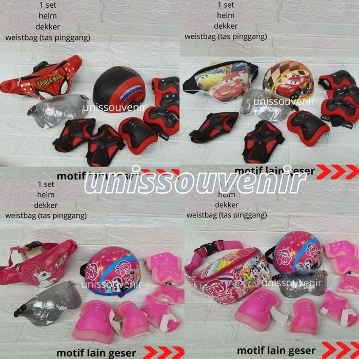 Helm sepeda anak motif bagus untuk anak cewek dan cowok model bogo - Helm Weistbag