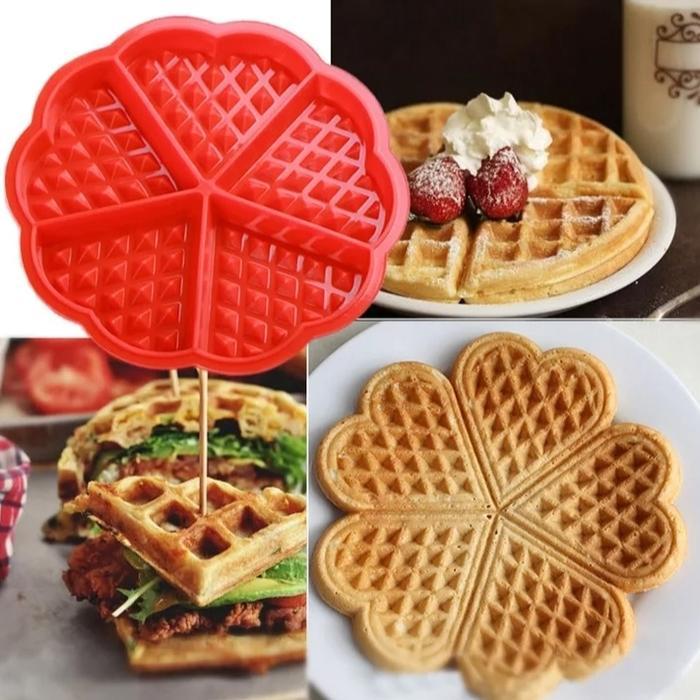 cetakan waffle silikon ( bulat)