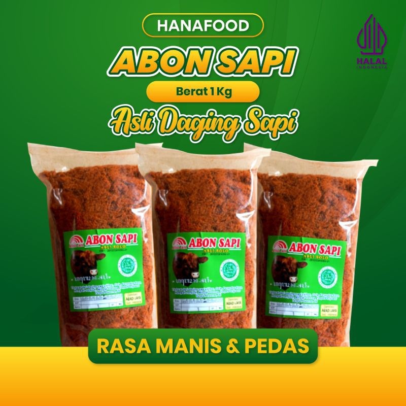 (Six-Six) ABON SAPI ASLI 1 KG 100% HALAL MUI | ABON SAPI ASLI DAGING SAPI | A09