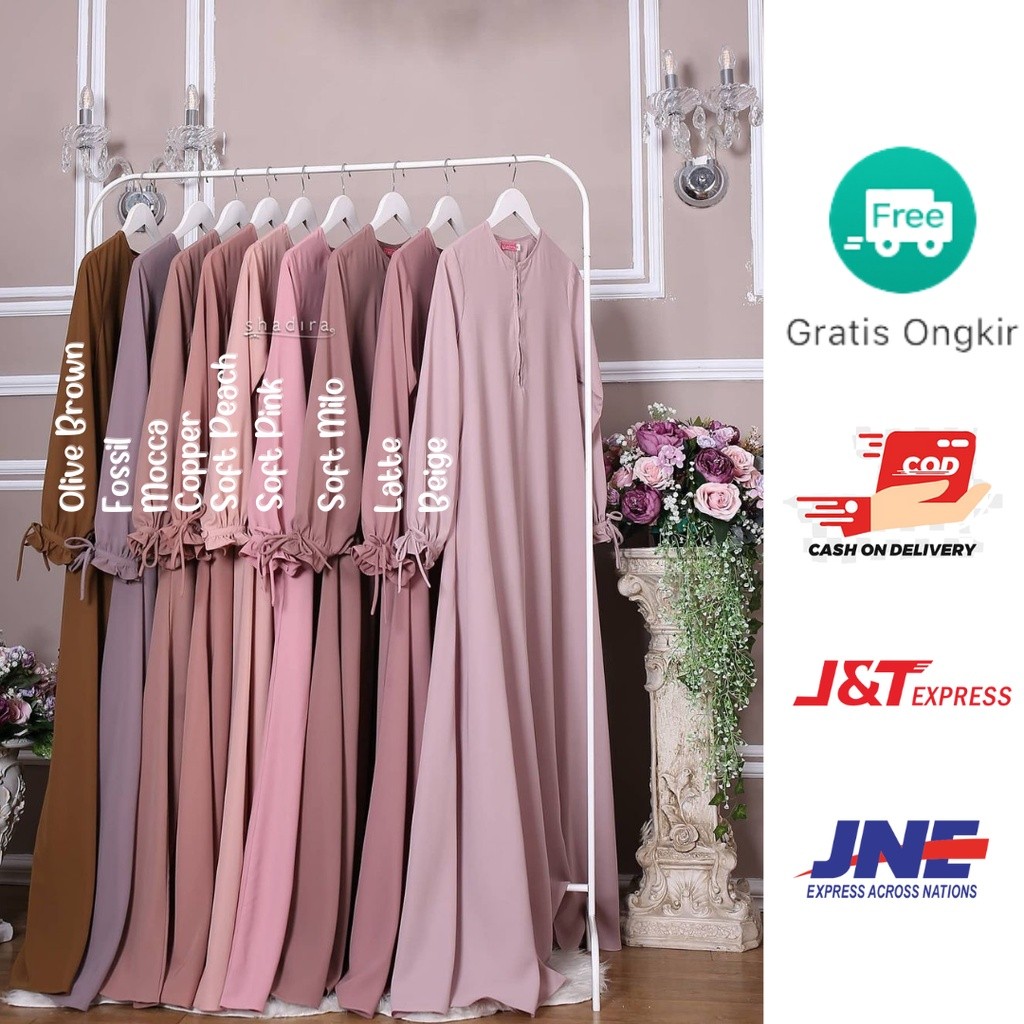 COMELLSHOP Rafeeqa Dress by Shadira [READY STOK], Gamis Polos, Gamis Shadira, Gamis Wolfis,Seragam P