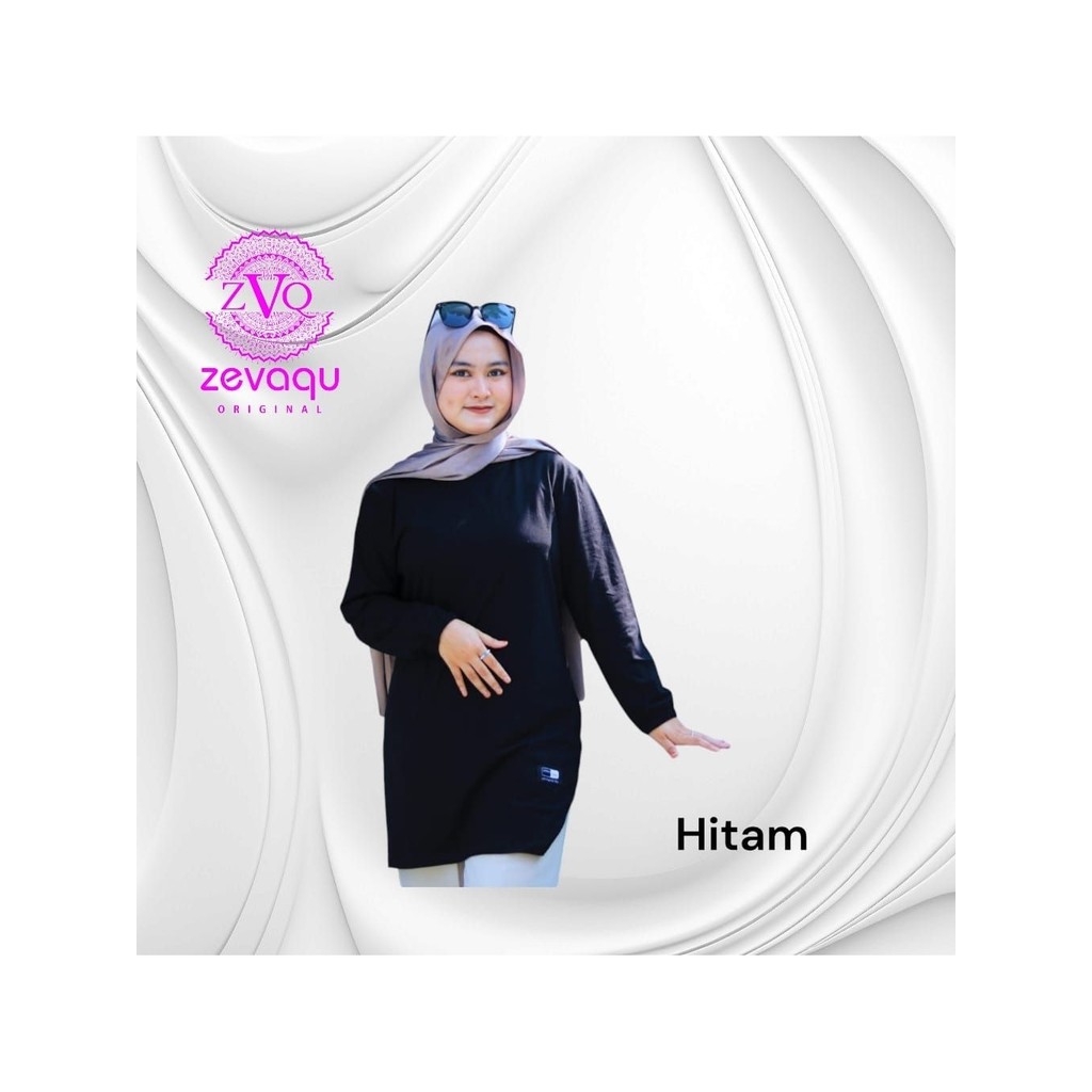 ADRIANSYAH99_ kaos tunik wanita atasan lengan panjang jumbo LD 130 bahan katun combed 24 seragam ola