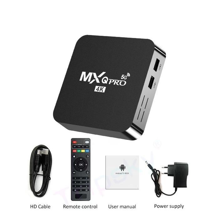 Tripsky MXQ Pro Android TV Box 4K Ultra HD 2GB+16GB ROM Set Box Tv Digital HDMI USB LAN Bluetooth Wi