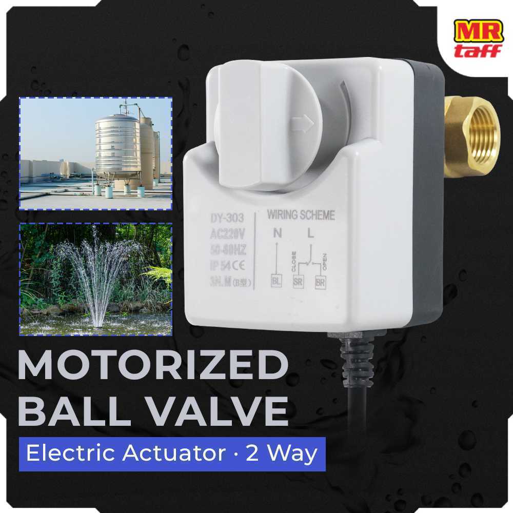 NBCJ Brass Motorized Ball DN15 Valve Type Electric Actuator 2 Way - DY-303