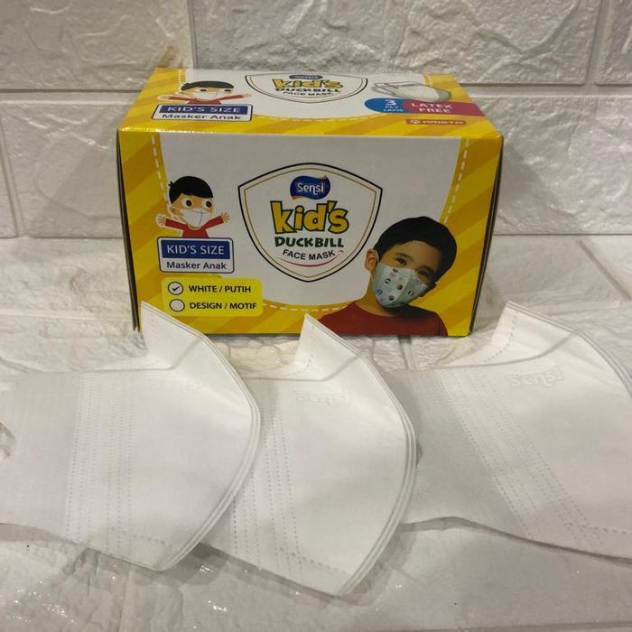 Masker DUCKBILL KIDS Masker SENSI duckbill anak isi 40pcs - SENSI DB KIDS