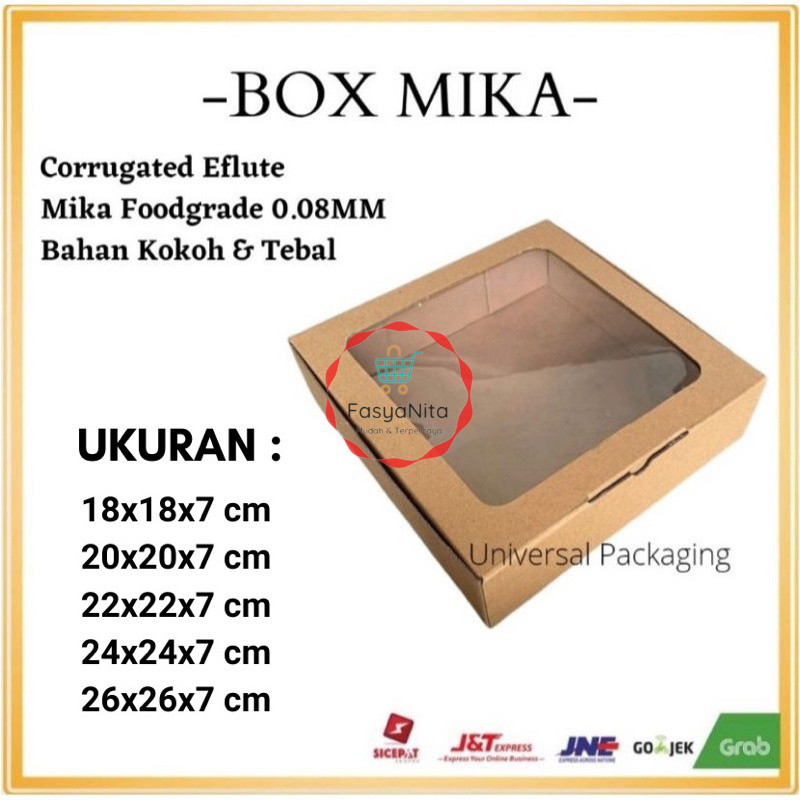 Dos KUE EFLUTE WINDOW Tinggi 7cm | Dos Kotak Jendela Hampers - Fasyanita Online Fresh Mart Denpasar