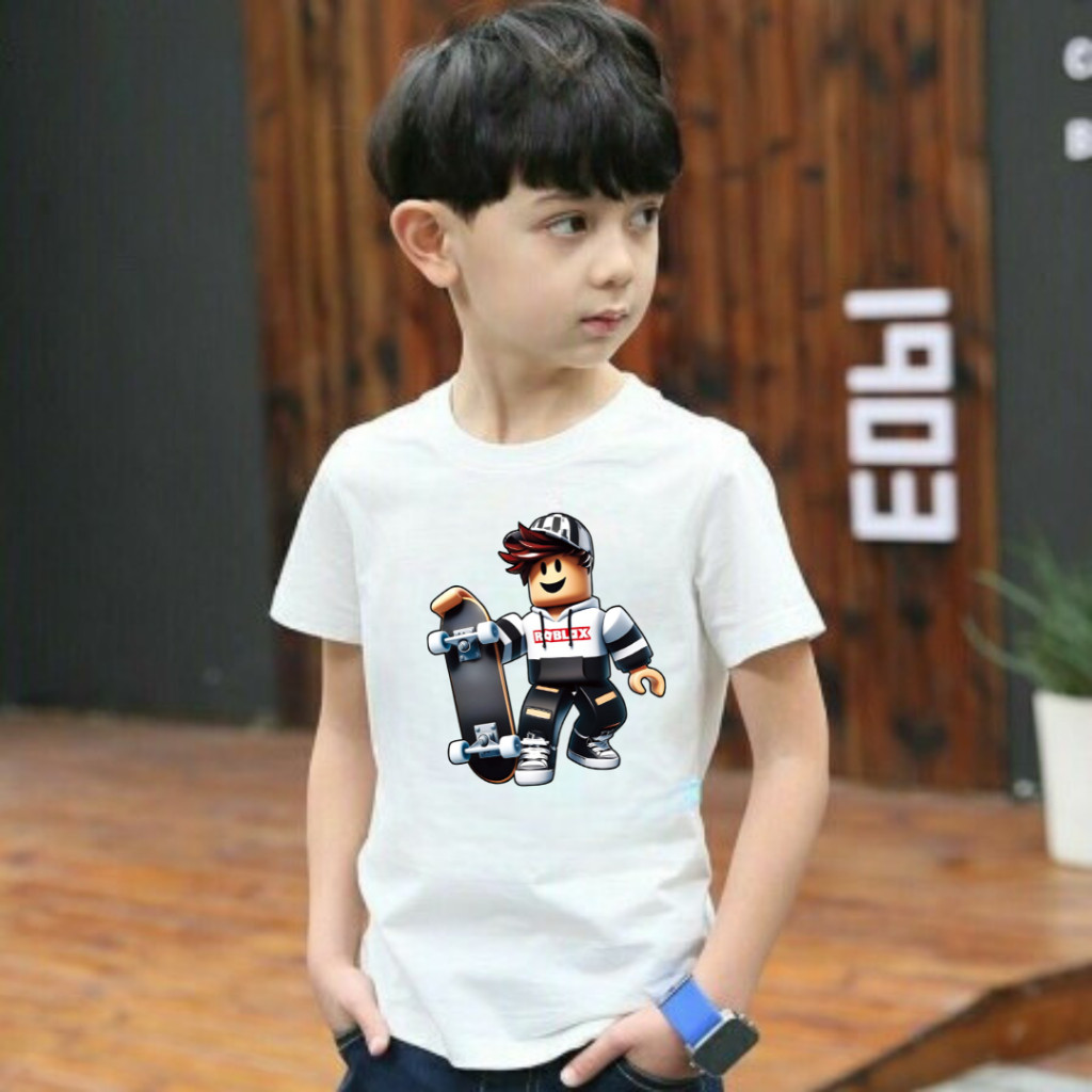 J & E FASHION - Baju Kaos Roblox Game Viral Anak Laki-laki Cowok Remaja Kekinian Usia 2-16 Tahun