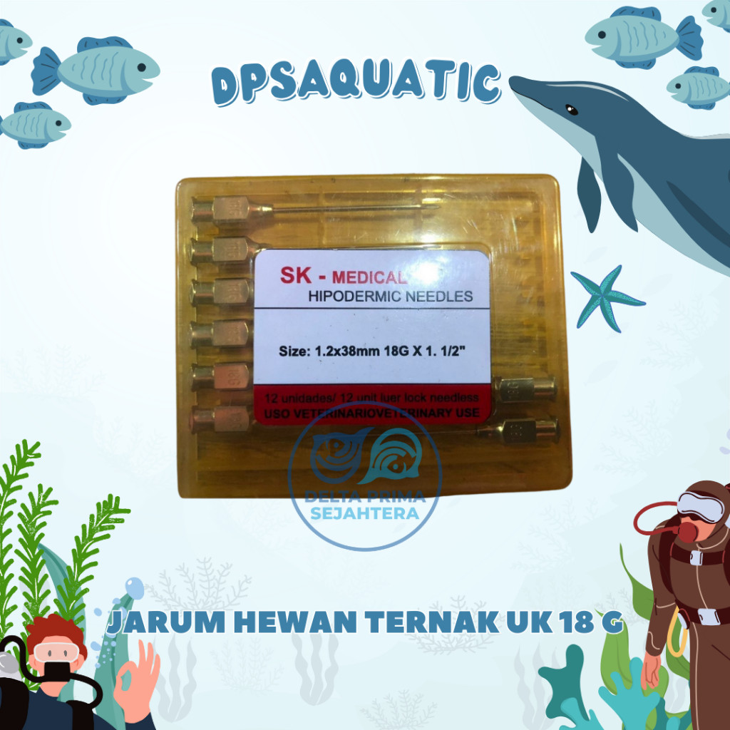 Jarum Hewan Ternak UK 18 G - Jarum Suntik Untuk Hewan Ternak Lainnya.