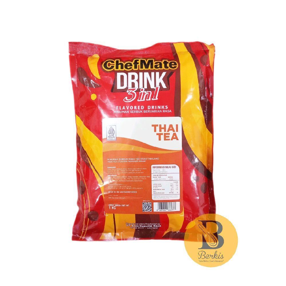 Chefmate Flavored Drink Thai Tea 1 Kg ; Kakawa  / Minuman Thai Tea instant