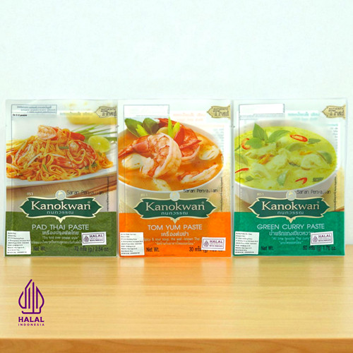 Kanokwan Bumbu Masak Thailand 50 g – Green Curry, Tom Yum & Pad Thai