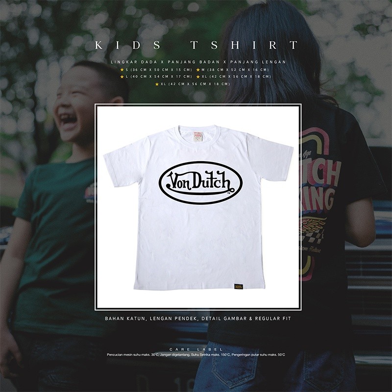 Kaos Von Dutch Kids K050 White Kaos baju kaos pria distro original 100%