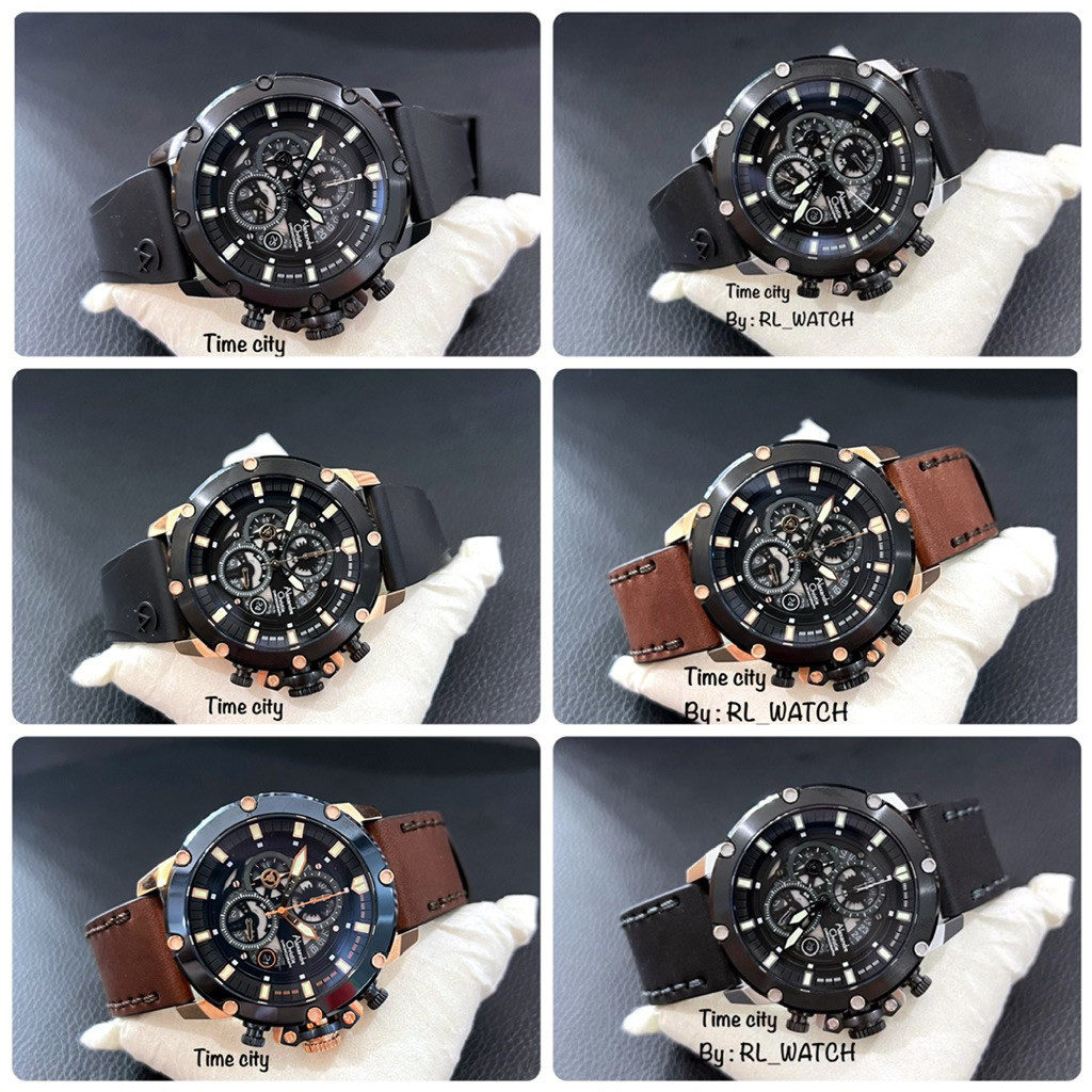 Jam Pria Alexandre Christie AC6564 Kulit - Karet