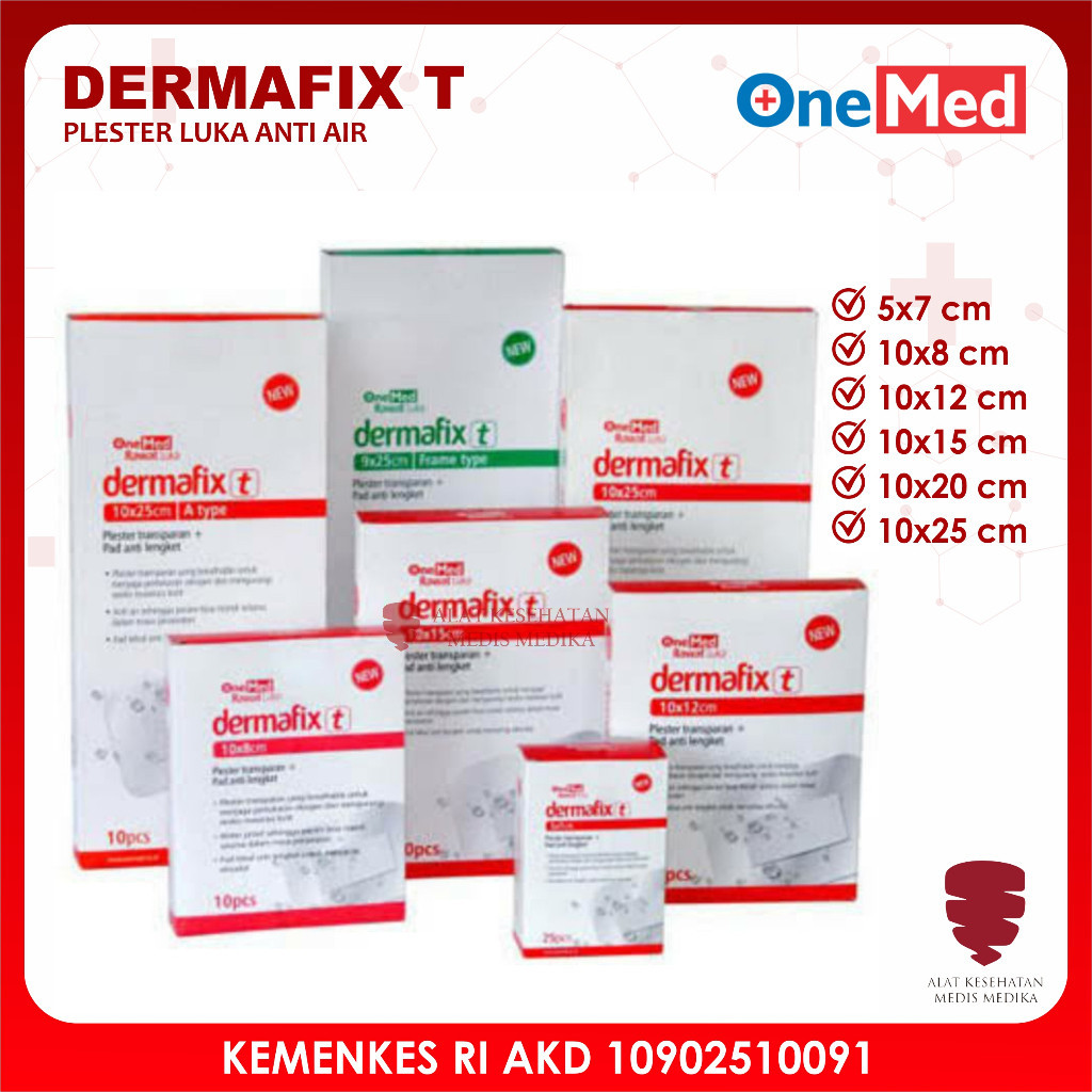 Dermafix T Onemed Alat Pertolongan Plaster Transparan Peralatan P3K Plester Luka Sesar Anti Air Beni