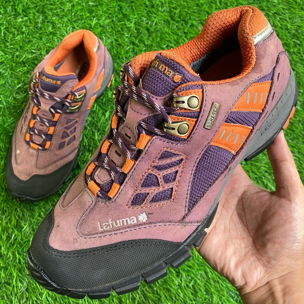Sepatu Gunung LAFUMA Low Orange Leather Outdoors shoes ukuran 38 Tangan Ke-2