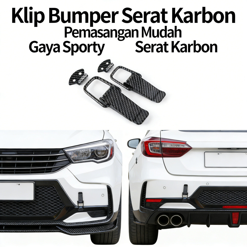 Klip Bumper Mobil Motor Aksesoris Set Baut Carbon Klip Bumper Racing Bumper Body Klip Bumper Besar U