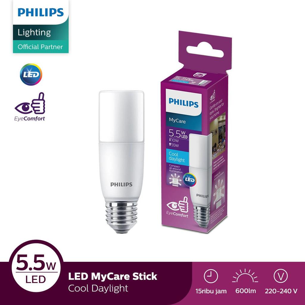 Philips DLStick 5.5W E27 6500K Lampu LED