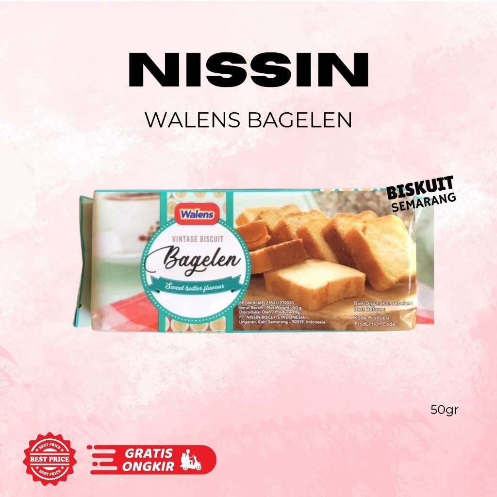 Nissin Walens Bagelen 50gr Biskuit Kering Bagelen Untuk Hadiah