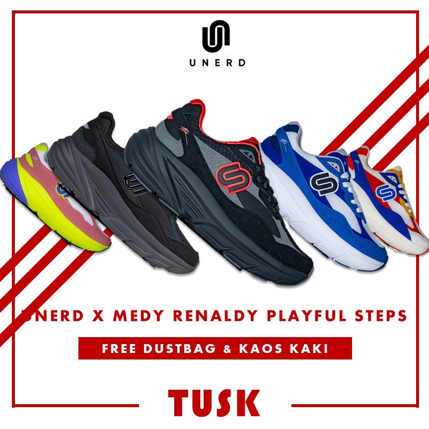 Sepatu Unerd x Medy Renaldy Playful Steps Sneakers Sepatu Unerd Kasual Pria Wanita Dewasa