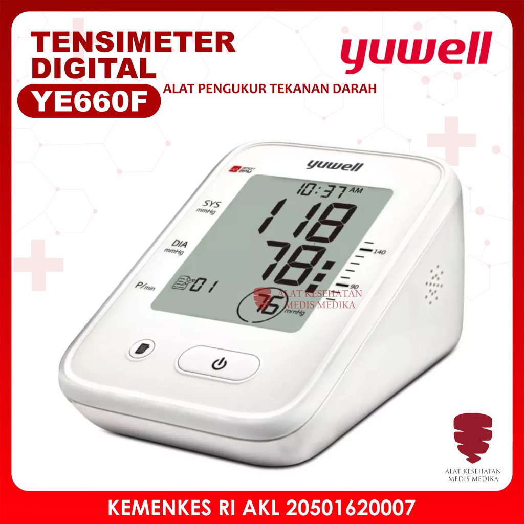 Tensimeter Digital Yuwell YE660F Alat Ukur Cek Tekanan Darah Tensi