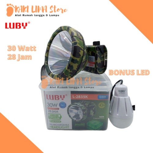 RG Senter Kepala LUBY 2835 / L2835 Cahaya PUTIH 30Watt (KS)