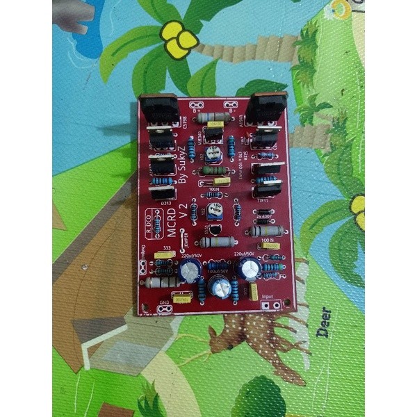 kit audio driver MCRD V2 tekno kit power amplifier socl metal film ampli rakitan