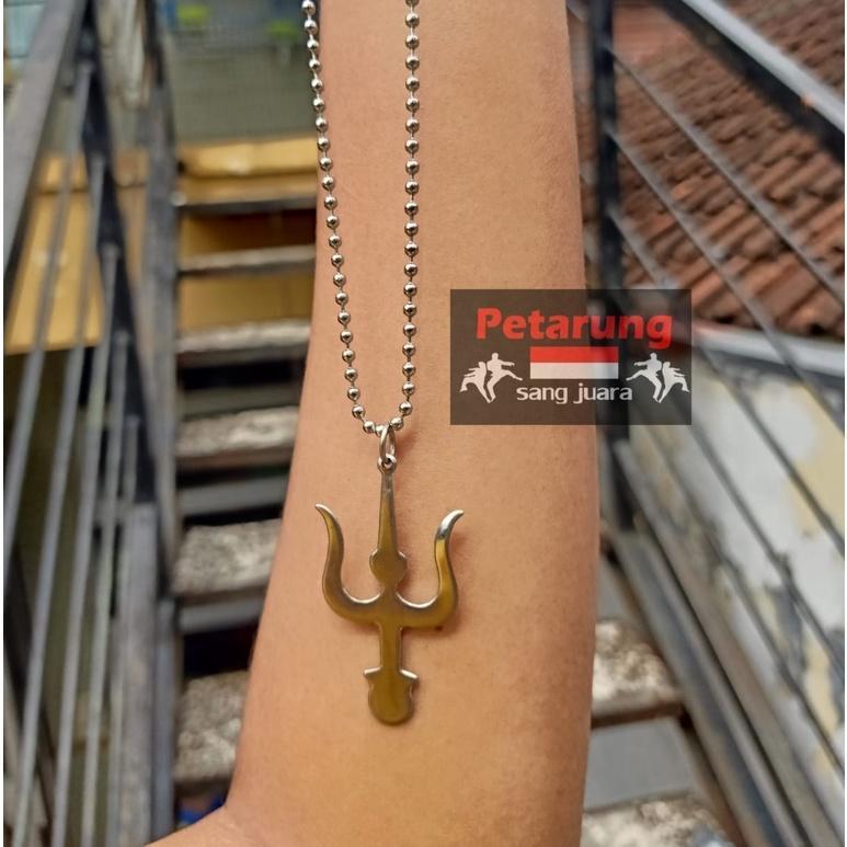 ( petarung Original ) Kalung pagar Nusa model Tri Sula atribut pagar nusa kalung monel pagar nusa