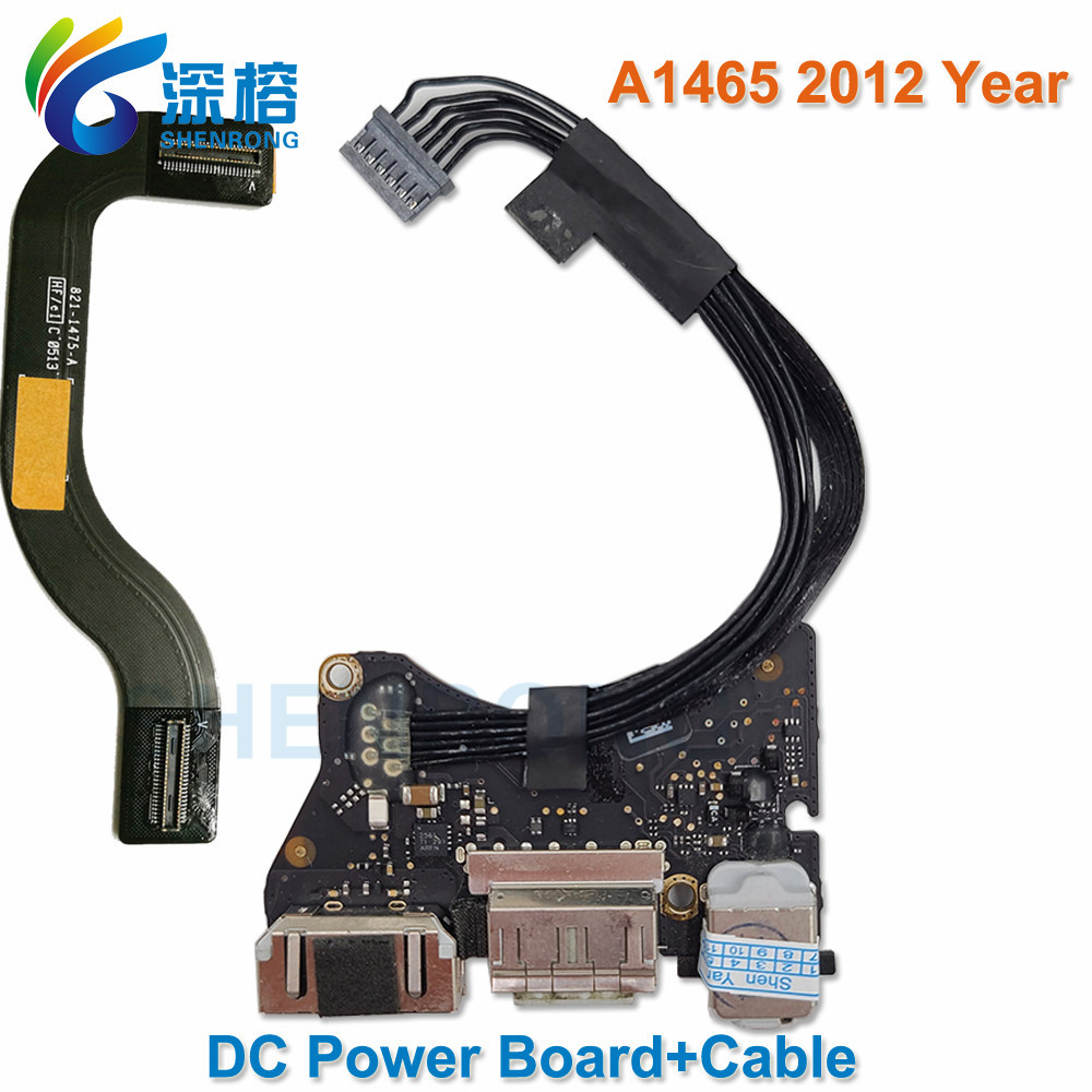 Genuine A1465 I/O Board For Macbook Air 11‘’ A1465 USB Power Auo Board DC Jack 820-3213-A + Cable Fl