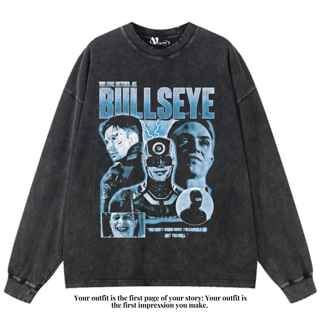 VEGA88 *bullseye marvel daredevil* Kaos oversize longsleeve | t-shirt oversized | kaos washed | wash