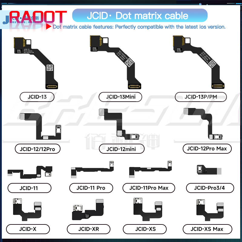 JC JCID V1S Dot Matrix Cable For iPhone X-11 12 13 Pro Max Face ID FPC Flex Cable Pro100S V1SE Dot M