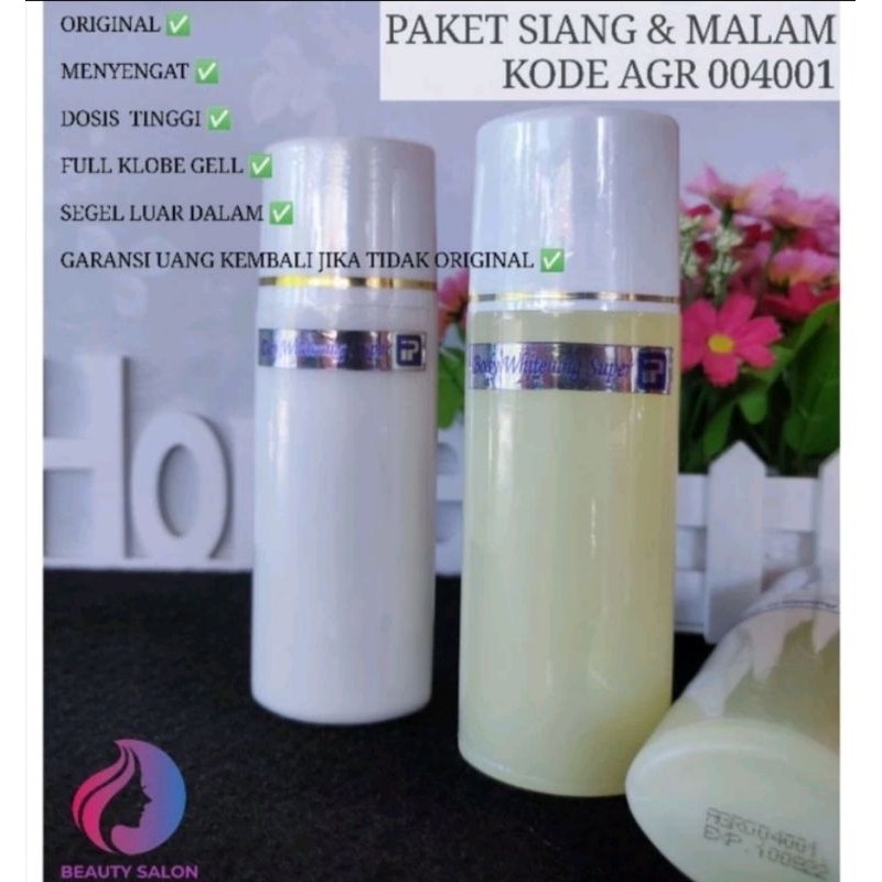 ( PAKET HB  ) PAKET BODY SIANG MALAM WHITENING EXTRA KODE AGR 004001 DOSIS TINGGI ORIGINAL PAKET SIA