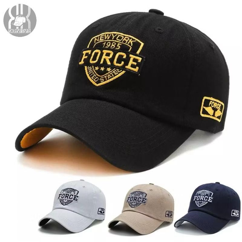 Topi baseball NEWYORK FORCE topi baseball cap pria wanita topi Bordir NEWYORK FORCE quality premium 