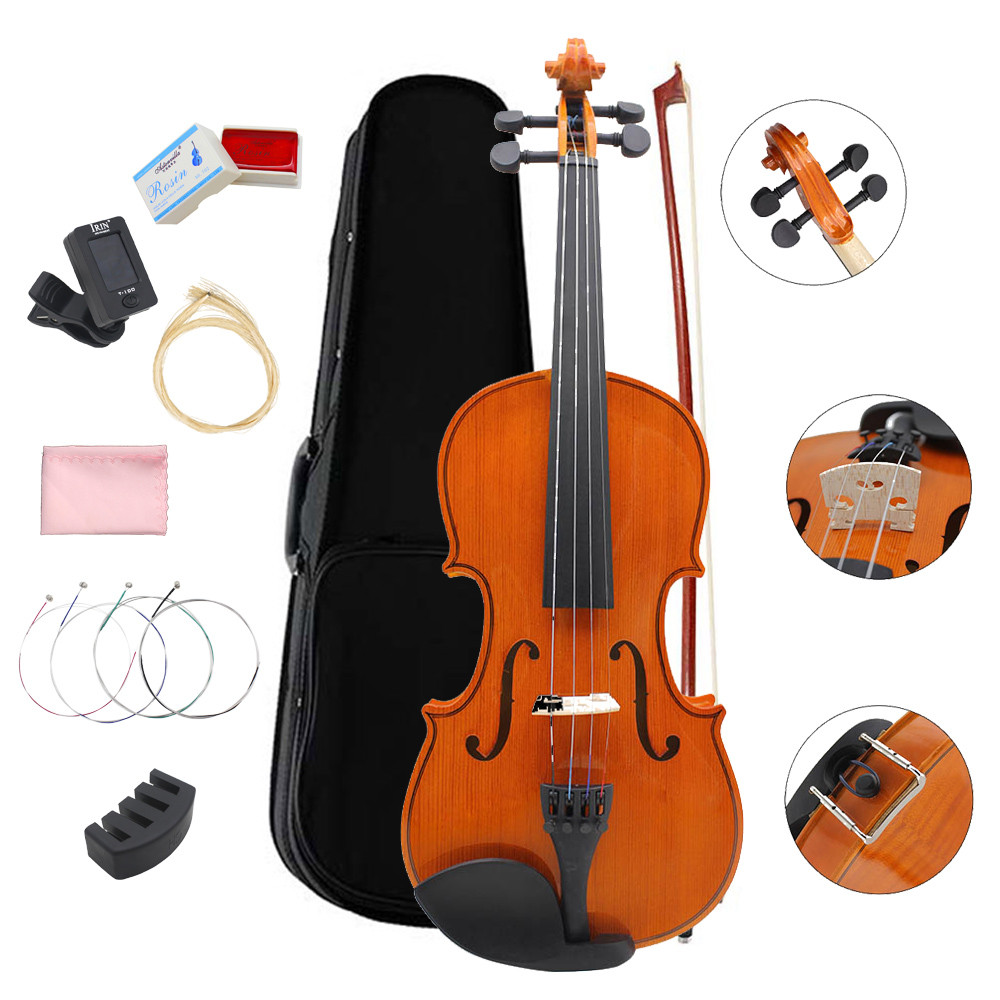 Astonvilla Violin Professional 4/4 Spruce Acoustic Violin High Quality Violin with Case Bow Strings 