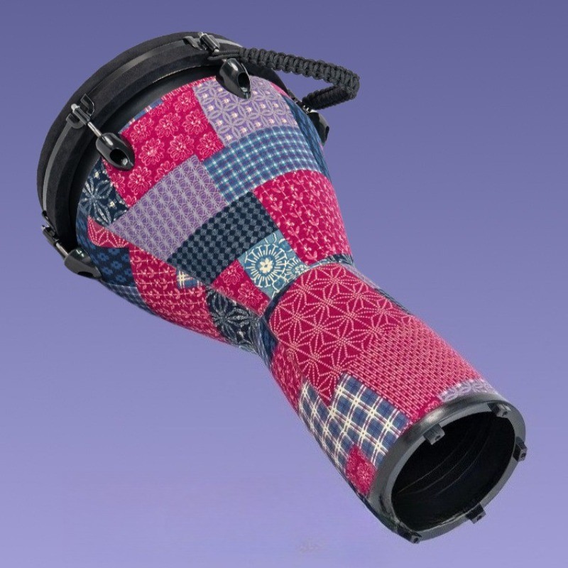 2025 Composite Fiber Djembe Drum Red Portable  Professional Adult Beginner Tambourines Handheld Perc