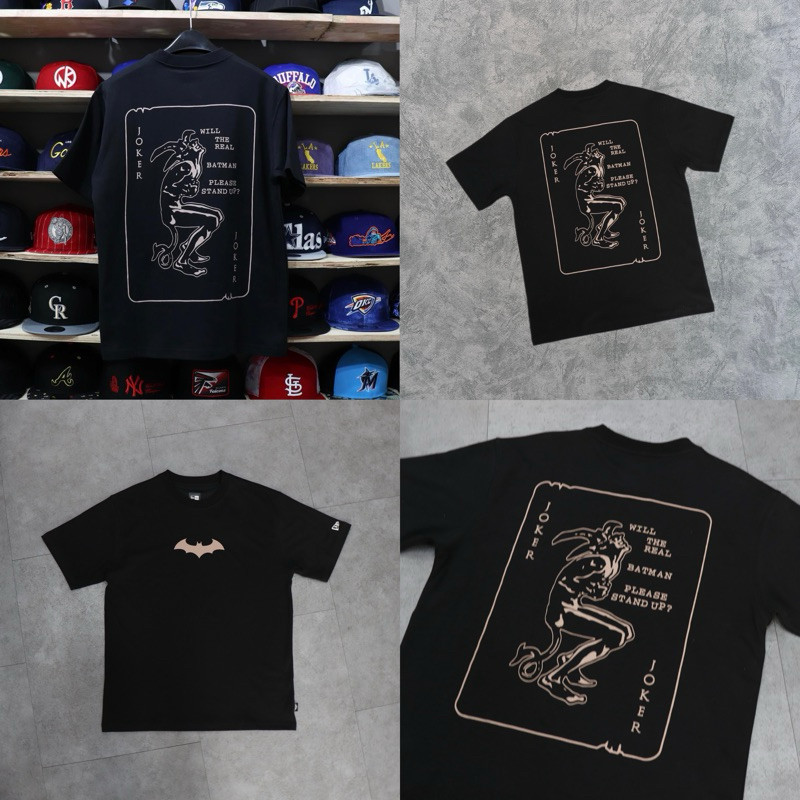 Baju kaos New Era Batman Shirt Black Genuine New Era T-shirt with Full Tag, Goods
