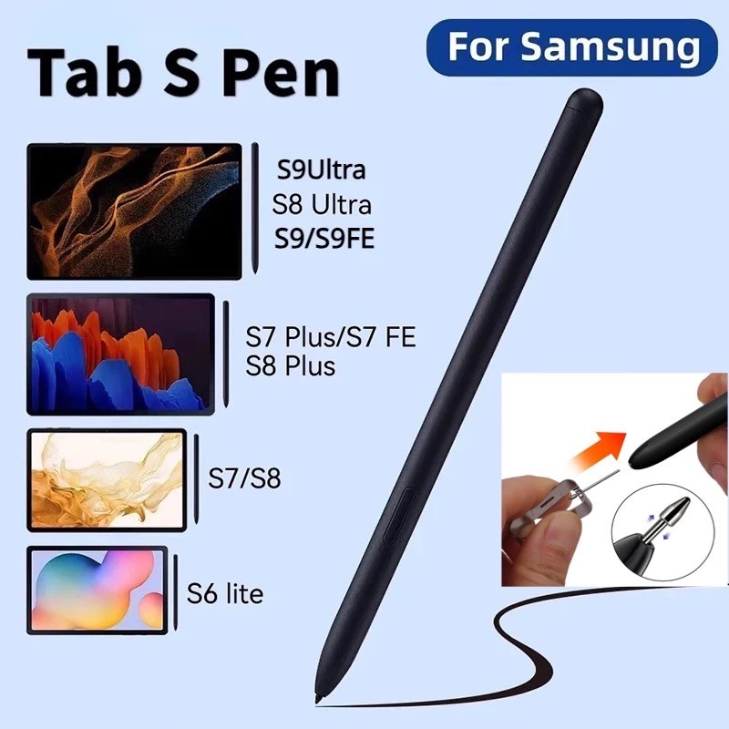 For Samsung S Pen for Samsung Galaxy Tablet S8 S7 FE S6 Lite S7+ S8+ S9 S9FE Tablet Pen Stylus  Touc