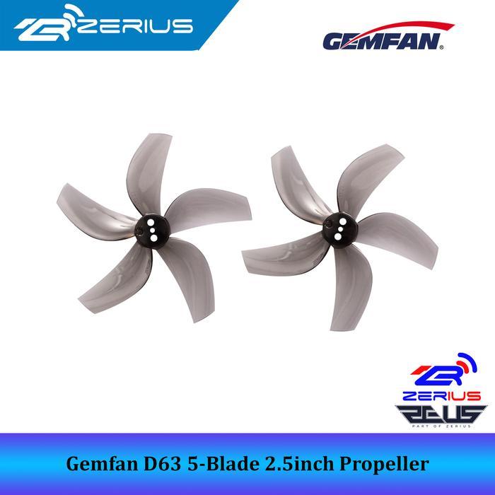 Gemfan D63 Ducted 63mm 2.5inch 5-Blade 2.5 inch Cinewhoop Propeller - Clear Gray