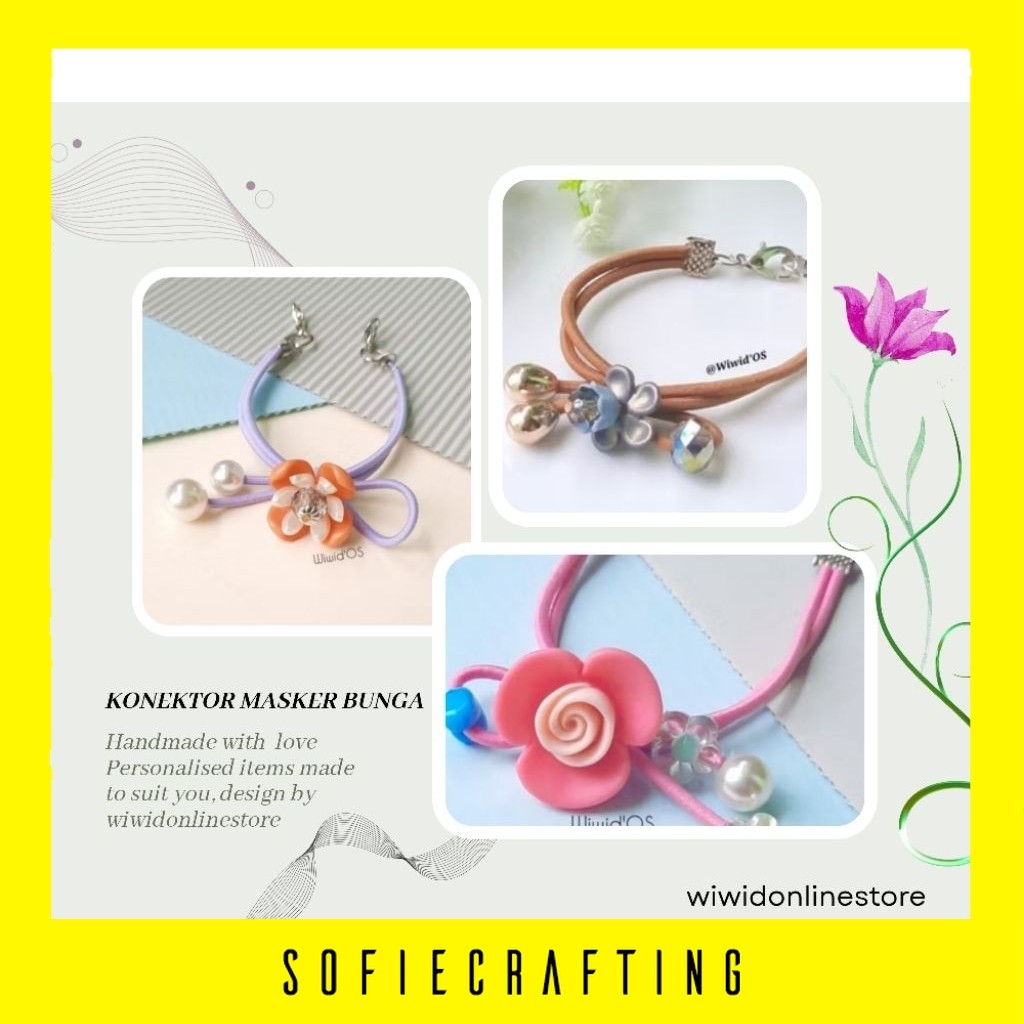 SOFIECRAFTING KONEKTOR MASKER MANIK BUNGA VOL.02 BEADWORKS BAHAN CRAFT