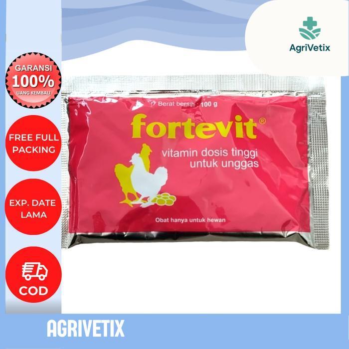 AGRIVETIX - FORTEVIT 100 gram dan 250 gram - Vitamin Untuk Unggas - 100 gram