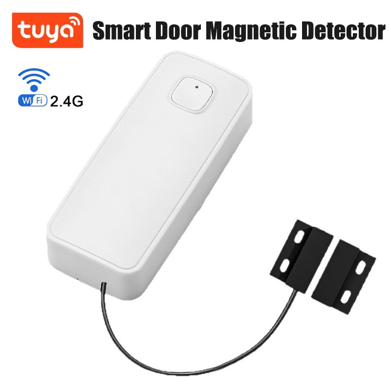 Sensor Magnetik Pintu Jendela Pintar Tuya WIFI, Detektor Buka Tutup, Alarm Keamanan Rumah, Sensor An