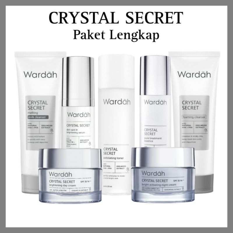 WARDAH CRYSTAL SECRET PAKET LENGKAP - Seri Besar kulit Normal kering