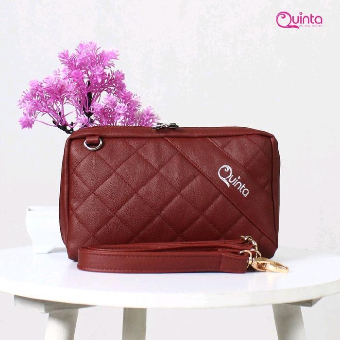 QUINTA Mahyra Slingbag Tas Cerdas & Dompet Keuangan selempang wanita Cewek - Merah