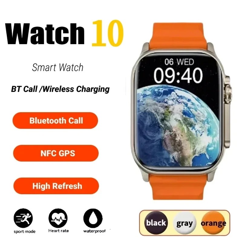 New Watch 10 Smart Watch  IWO Watch Ultra 49mm New NFC Men Women Bluetooth Call BT Music Games Wirel