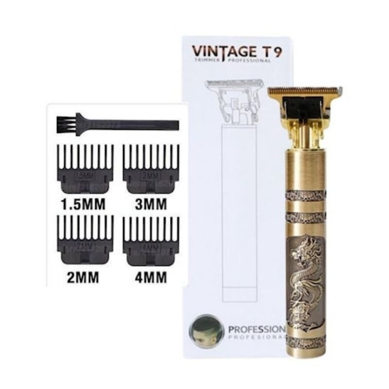 Alat Cukur Rambut Vintage T9 Dragon Naga - Model Naga Gold T9 -1