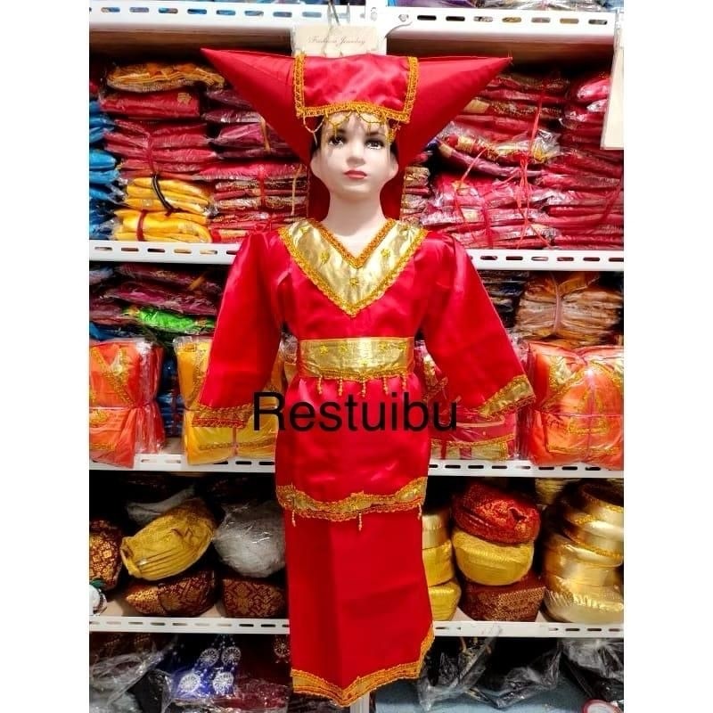 New Pakaian Adat Padang Perempuan Anak TK - SD / Baju Adat Anak TK SD